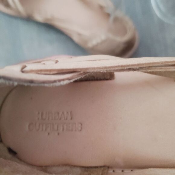 NEW Urban Outfitters Women's Sandals Size 7 Brown Leather Huarache Flats - Picture 8 of 9